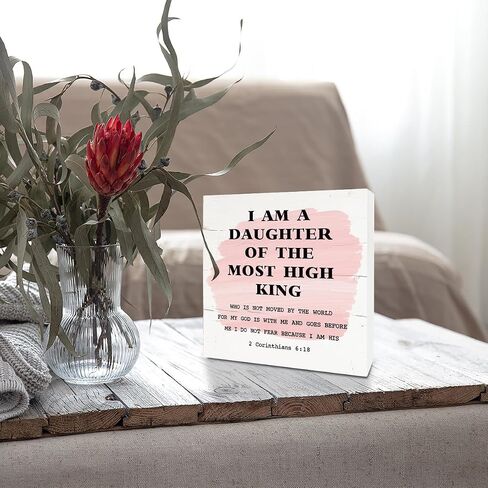 Christian Sign, Rustic Box Sign Decor Tabletop, Decorative Wooden Box Sign, Christian Decor for Home Living Room, Bedroom Decor, Office Decor, Lamentations 3:21-23 Sign, Faithfulness Sign in Saudi Arabia