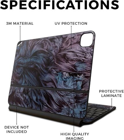 Skin Compatible with Apple Magic Keyboard for iPad Pro 13‑inch (M4) 2024 - Vibrant Dragonfly - Premium 3M Vinyl Protective Wrap Decal Cover - Easy to Apply | Crafted in The USA by MightySkins in Saudi Arabia