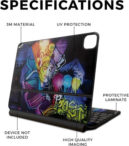 Skin Compatible with Apple Magic Keyboard for iPad Pro 13‑inch (M4) 2024 - Vibrant Dragonfly - Premium 3M Vinyl Protective Wrap Decal Cover - Easy to Apply | Crafted in The USA by MightySkins in Saudi Arabia