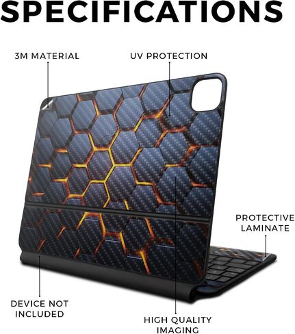 Skin Compatible with Apple Magic Keyboard for iPad Pro 13‑inch (M4) 2024 - Vibrant Dragonfly - Premium 3M Vinyl Protective Wrap Decal Cover - Easy to Apply | Crafted in The USA by MightySkins in Saudi Arabia
