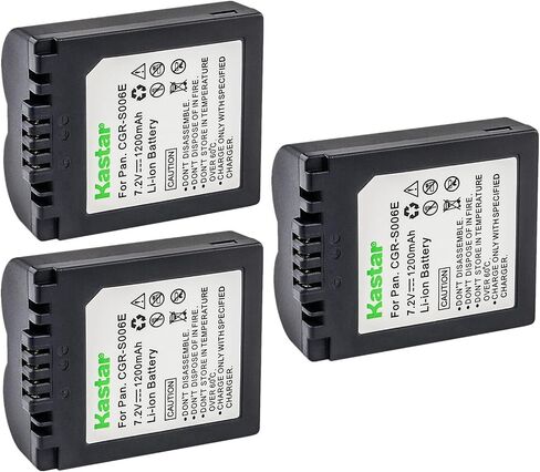 Kastar 3-Pack BPDC5 Battery Replacement for Leica BP-DC5 Battery, Leica V-LUX1 Camera in Kuwait