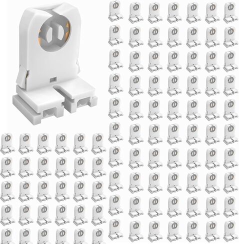 JESLED Non Shunted LED Tombstones - (Pack of 50) T8 Lamp Holder, UL Turn Type Tombstone Lampholder for T10 T12 LED Fluorescent Tube Replacement, Medium Bi-pin G13 Socket for Programmed Start Ballasts in Saudi Arabia