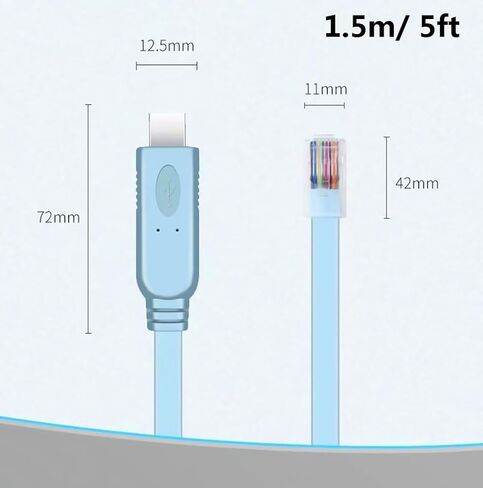 كابل وحدة تحكم USBC من JUEJUEZI بطول 5 أقدام، كابل وحدة تحكم USB C إلى RJ45، كابل محول شبكة إيثرنت LAN، متوافق مع أجهزة الكمبيوتر المحمولة والأجهزة اللوحية وجهاز التوجيه والمحول ونظام التشغيل Windows 7 و8,10 in Saudi Arabia