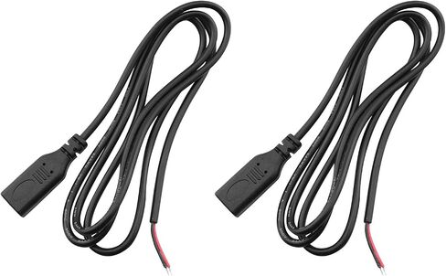 DGZZI USB نوع C كابل ضفيرة 2 قطعة 1 متر/3.2ft 22AWG USB-C التوصيل إلى 2 دبوس سلك مكشوف موصل نهاية مفتوحة DIY بها بنفسك ، نوع C ذكر in Kuwait