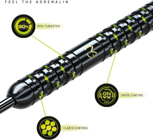 WINMAU Michael Van Gerwen MvG Adrenalin 24 Gram Tungsten Darts Set with Flights and Stems (Shafts) in Saudi Arabia