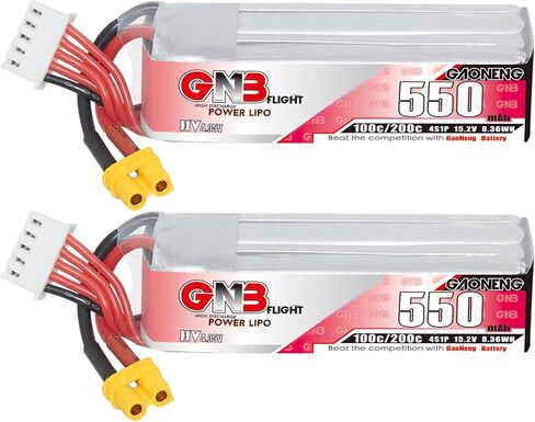 GAONENG GNB 4S 15.2V HV 450mAh 80C XT30 Long Type LiPo Battery for Cinewhoop FPV Racing Drone Mini Micro FPV1.6 to 2.5 inches Propeller Drone in Saudi Arabia