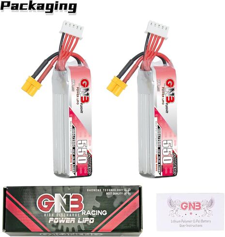 GAONENG GNB 4S 15.2V HV 450mAh 80C XT30 Long Type LiPo Battery for Cinewhoop FPV Racing Drone Mini Micro FPV1.6 to 2.5 inches Propeller Drone in Saudi Arabia