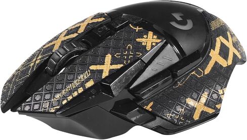 قبضة ماوس الألعاب L ogitech G502، شريط ماوس ماوس، مقابض ماوس ماصة للعرق، غير قابلة للانزلاق، سهلة التمزق دون ترك لاصق، شريط ماوس (طباعة صفراء) in Kuwait