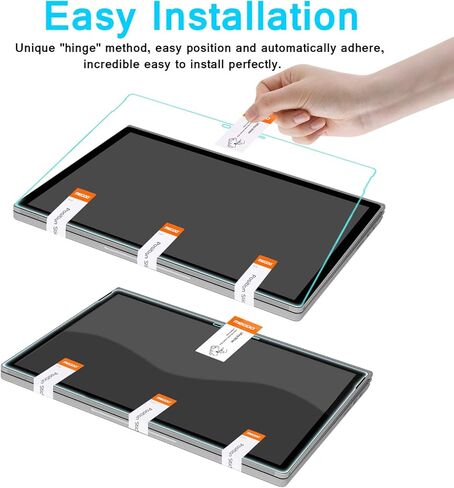 واقي شاشة Adeway Microsoft Surface Book 2/1 مقاس 13.5 بوصة، حساسية عالية، مضاد لبصمات الأصابع، واقي شاشة من الزجاج المقوى لجهاز Surface Book (موديلات 2017/2018) (عبوتان) in Kuwait