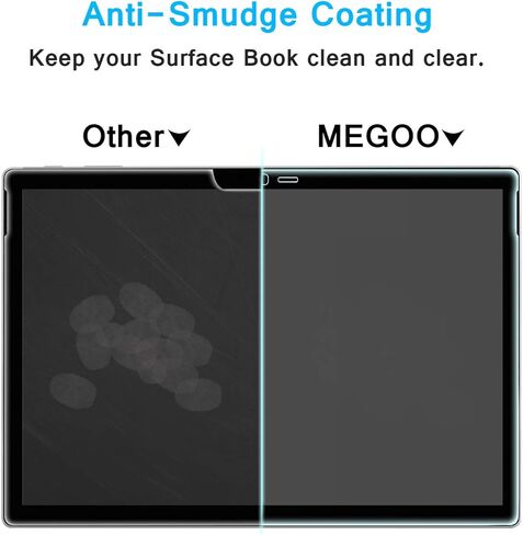 واقي شاشة Adeway Microsoft Surface Book 2/1 مقاس 13.5 بوصة، حساسية عالية، مضاد لبصمات الأصابع، واقي شاشة من الزجاج المقوى لجهاز Surface Book (موديلات 2017/2018) (عبوتان) in Kuwait
