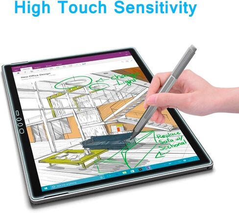 واقي شاشة Adeway Microsoft Surface Book 2/1 مقاس 13.5 بوصة، حساسية عالية، مضاد لبصمات الأصابع، واقي شاشة من الزجاج المقوى لجهاز Surface Book (موديلات 2017/2018) (عبوتان) in Kuwait