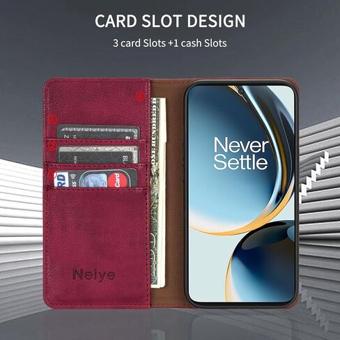 Compatible with OnePlus Nord N30 5G Wallet Case with RFID Blocking Closure Card Slots Protective PU Leather Stand Phone Cover for OnePlus Nord N30 Case Wallet(6.72 inch-Rose Red) in Saudi Arabia