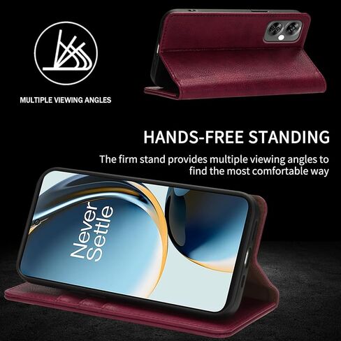 Compatible with OnePlus Nord N30 5G Wallet Case with RFID Blocking Closure Card Slots Protective PU Leather Stand Phone Cover for OnePlus Nord N30 Case Wallet(6.72 inch-Rose Red) in Saudi Arabia