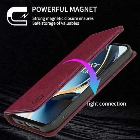 Compatible with OnePlus Nord N30 5G Wallet Case with RFID Blocking Closure Card Slots Protective PU Leather Stand Phone Cover for OnePlus Nord N30 Case Wallet(6.72 inch-Rose Red) in Saudi Arabia