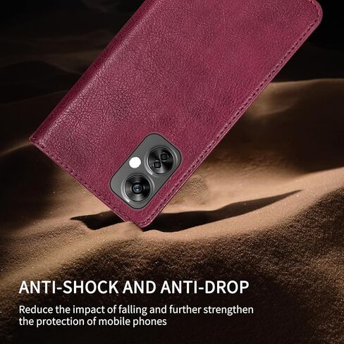 Compatible with OnePlus Nord N30 5G Wallet Case with RFID Blocking Closure Card Slots Protective PU Leather Stand Phone Cover for OnePlus Nord N30 Case Wallet(6.72 inch-Rose Red) in Saudi Arabia