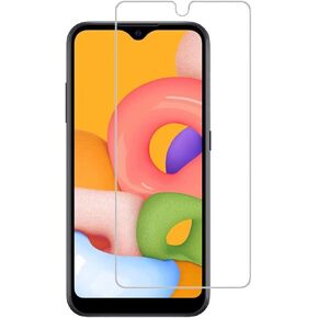 for Samsung Galaxy A01 Tempered Glass Screen Protector - [2 Pack] [Anti-Scratch] for Samsung Galaxy A01 SM-A015V Edge High Clear Tempered Glass Screen Protector Front Bubble Free Protector