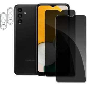 [2+2 Pack] Privacy Screen Protector for Samsung Galaxy A13 5G, Anti-Spy Shatterproof Tempered Glass with Camera Lens Tempered Glass 9H Hardness Bubble Free