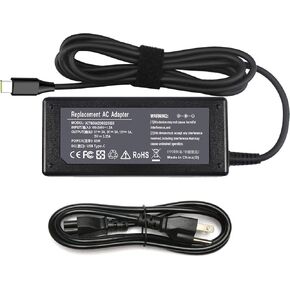 USB C Charger 65W 45W for HP Chromebook X360 14 G5 13 11 X2 14b-ca0013dx 14b-ca0023dx 14a-na0010nr 14c-ca0053dx 14-ca023nr 14-ca061dx 11-ae131nr Spectre X360 844205-850 Type C Power Supply Adapter
