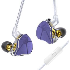 CCZ BC04 IEM Earphones, in-Ear Monitors 10MM CNTD Dynamic Driver+Customize Balanced Armature Hybrid Wired Earbuds, Musicians in Ear Headphones with Detachable Cables, Noise-Isolating Earbuds