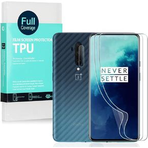 Ibywind Screen Protector For OnePlus 7T Pro/7 Pro,with 2Pcs Flexible TPU Film,1Pc Camera Lens Protector,1Pc Backing Carbon Fiber Film [Fingerprint Reader,Easy to install]