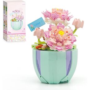 Cherry Blossom Tree Plant Sets, Mini Botanical Collection & Flower Bouquet Building Kit Gift for Adults Teens 8+ Kids; Room Or Home Decor (426 Pieces) - No Compatible Classic Bricks