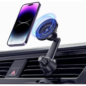 ESSAGER for MagSafe Car Mount, 360° Rotation Magnetic Phone Holder for Car Air Vent, Strong Magnets Car Phone Holder Mount for iPhone 15 Pro Max 14 13 12 MagSafe Case & All Phones