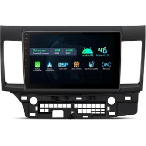 XTRONS Car Stereo for Mitsubishi Lancer, Android 13 Octa Core 4GB RAM 64GB ROM Car Radio, 10.1 Inch IPS Touch Screen GPS Navigation for Car Bluetooth Head Unit DSP Car Play Android Auto 4G LTE