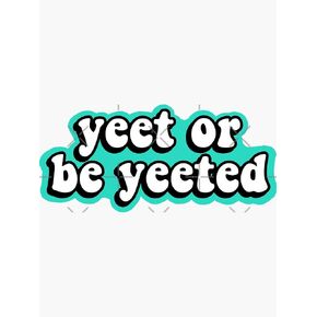 Yeet or Be Yeeted Sticker - Sticker Graphic -Stickers for Hydroflask Water Bottles Laptop Computer Skateboard, Waterproof Decal Stickers