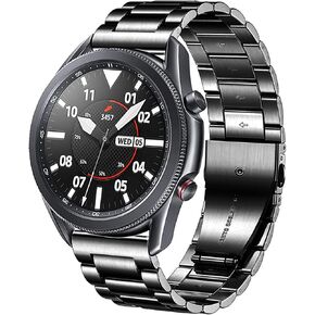 Bands Compatible with Samsung Galaxy Watch 3 45mm / Galaxy Watch 46mm, 22mm Solid Stainless Steel Metal Replacement Strap for Huawei Wacth 4/4 Pro / 3 / GT4 / GT3 46mm