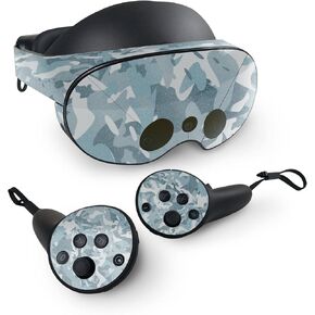 MightySkins Glossy Glitter Skin Compatible with Meta Quest Pro - Arctic Camouflage | Protective, Durable High-Gloss Glitter Finish | Easy to Apply, Remove, and Change Styles | Made in The USA
