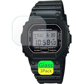 متوافق مع واقي الشاشة Casio DW-5600 (3 عبوات) طبقة من الزجاج المقوى 9H متوافق مع الساعة الرياضية الرجالية G-Shock DW5600 in Kuwait