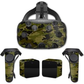 MightySkins Skin Compatible with HTC Vive Full Coverage - Green Camouflage | Protective, Durable, and Unique Vinyl Decal wrap Cover | Easy to Apply, Remove, and Change Styles | Made in The USA
