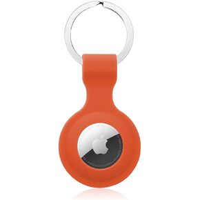 Apple AirTag Holder Case - Scratch-Resistant Airtag Keychain Case Compatible with Apple AirTags, Silicone Air Tag Protective Cover for Pets, Keys, Luggage (Black)
