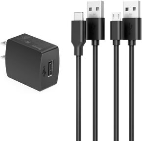 2 Cable AC Charger Fit for Samsung Earbuds Galaxy Buds,Jabra,Tozo,Cowin,Comiso,Aomais,Treblab,Bugani,Insmy,Elehot,Musibaby,Miatone,Oraolo,Kurdene Bluetooth Earbuds Speakers Headphones Adapter