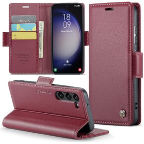Samsung Galaxy S23 5G Wallet Case with [RFID Blocking] Card Holder Magnetic Kickstand,Leather Flip Protective Case Wallet for Samsung Galaxy S23 5G 6.1 Inch -Purple