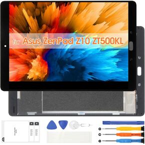 Screen Replacement for Asus ZenPad Z10 ZT500KL P001, LCD Display Z500KL Digitizer Touch Screen Panel Full Assembly with Repair Kits(Black,9.7 inch)