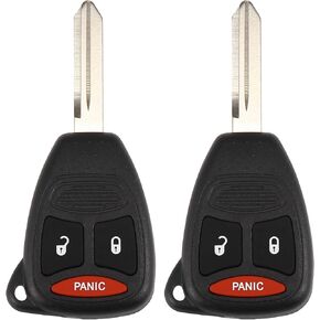 X AUTOHAUX 2pcs 315MHz KOBDT04A Smart Proximity Replacement Keyless Entry Remote Car Key Fob for Dodge Caliber Dakota Durango Magnum Nitro for Ram 1500 2500 3500 4500 5500 3 Buttons Key
