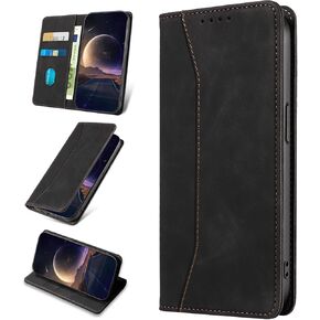 Wallet Case for Google Pixel 6 Pro with Card Holder, PU Leather Cover Kickstand Magnetic Shockproof TPU Bumper Flip Folio Case for Google 6 Pro (Red)