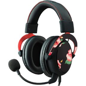 MightySkins Skin Compatible with Kingston HyperX Cloud II Gaming Headset - Hibiscus | Protective, Durable, and Unique Vinyl Decal wrap Cover | Easy to Apply, Remove | Made in The USA