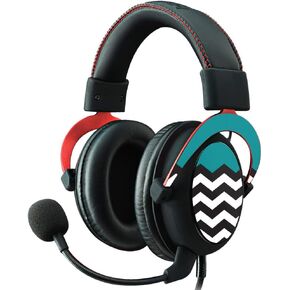 MightySkins Skin Compatible with Kingston HyperX Cloud II Gaming Headset - Teal Chevron | Protective, Durable, and Unique Vinyl Decal wrap Cover | Easy to Apply, Remove | Made in The USA