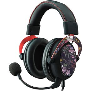 MightySkins Skin Compatible with Kingston HyperX Cloud II Gaming Headset - Midnight Blossom | Protective, Durable, and Unique Vinyl Decal wrap Cover | Easy to Apply, Remove | Made in The USA