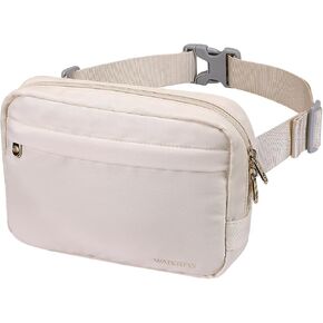 WATERFLY Small Fanny Pack Fashion Fanny Pack for Women Men Crossbody Waist Bag with Adjustable Strap for Traveling Hiking Cycling Dog Walking