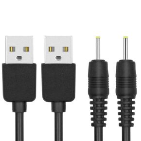 HANKN [2 Pack USB DC Power Cable 2.5mm x 0.7mm, USB Charging Wire 5V Barrel Jack Plug Male Female Connector Extender Socket Charger Monitor Adapter (1m / 3.3ft)