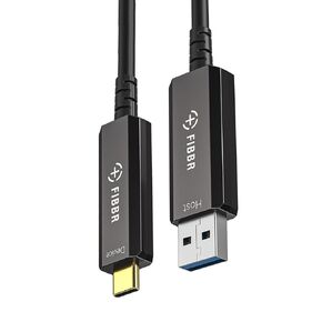 Fiber Optic USB C to Type C Cable(33ft), Active Optical USB C Cable Compatible with Webcams, Screens, VR/AR, Cameras, Computer, Projectors etc