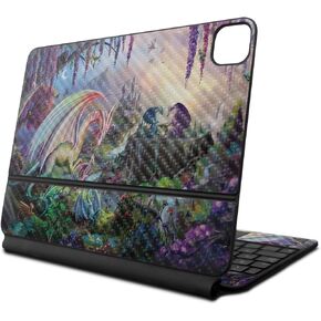Carbon Fiber Skin Compatible with Apple Magic Keyboard for iPad Pro 13‑inch (M4) 2024 - Dragon Paradise - Premium 3M Vinyl Protective Decal Cover - Easy to Apply | Crafted in The USA by MightySkins