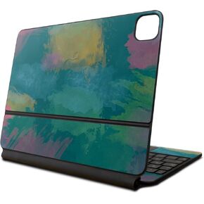 Skin Compatible with Apple Magic Keyboard for iPad Pro 13‑inch (M4) 2024 - Watercolor Blue - Premium 3M Vinyl Protective Wrap Decal Cover - Easy to Apply | Crafted in The USA by MightySkins