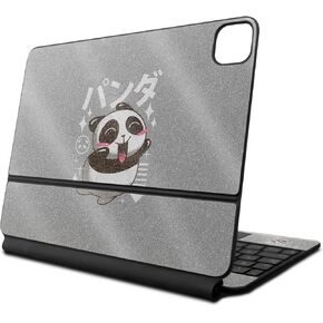 Glossy Glitter Skin Compatible with Apple Magic Keyboard for iPad Pro 13‑inch (M4) 2024 - Panda Kawaii - Premium 3M Vinyl Protective Decal Cover - Easy to Apply | Crafted in The USA by MightySkins