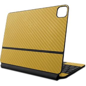 Carbon Fiber Skin Compatible with Apple Magic Keyboard for iPad Pro 13‑inch (M4) 2024 - Solid Marigold - Premium 3M Vinyl Protective Decal Cover - Easy to Apply | Crafted in The USA by MightySkins