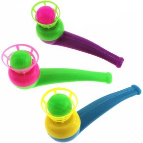 3PCS Ball Blowing Floating Blow Pipe Balls, Floating Ball for Birthday PartyBalance Game (Random Color)
