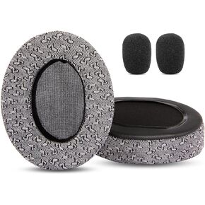 TaiZiChangQin MH670 Upgrade Ear Pads Ear Cushions Memory Foam Replacement Compatible with Cooler Master MH670 MH630 MH650 Headphone Fabric Earpads Gray